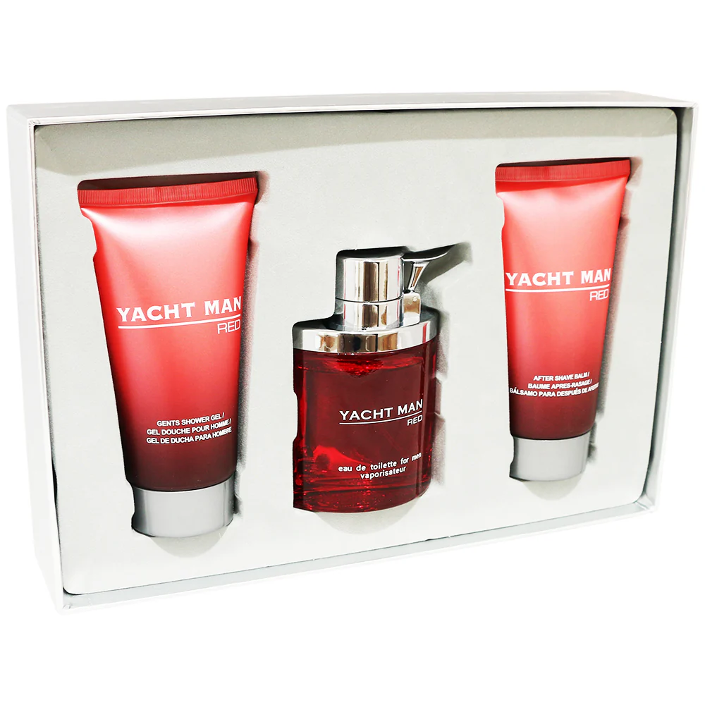 Yachtman Red Gift Set For Men (EDT 100ml + AS 150ml + SG 150ml) - Image 3